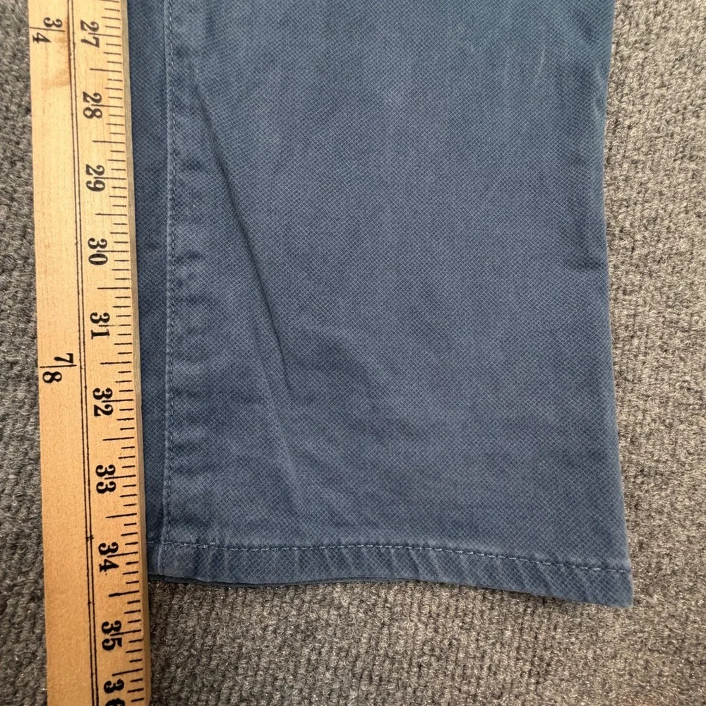 AG Adriano Goldschmied Everett Slim Straight Pants Men 36x34 Blue Italian Fabric